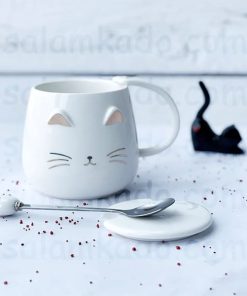 ماگ سرامیکی طرح گربه به رنگ سفید - تصویربرداری اختصاصی توسط سلام کادو