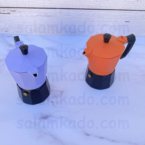 موکاپات 3 کاپ رنگی آلومینیومی (بنفش و نارنجی) - تصویربرداری اختصاصی فروشگاه سلام کادو